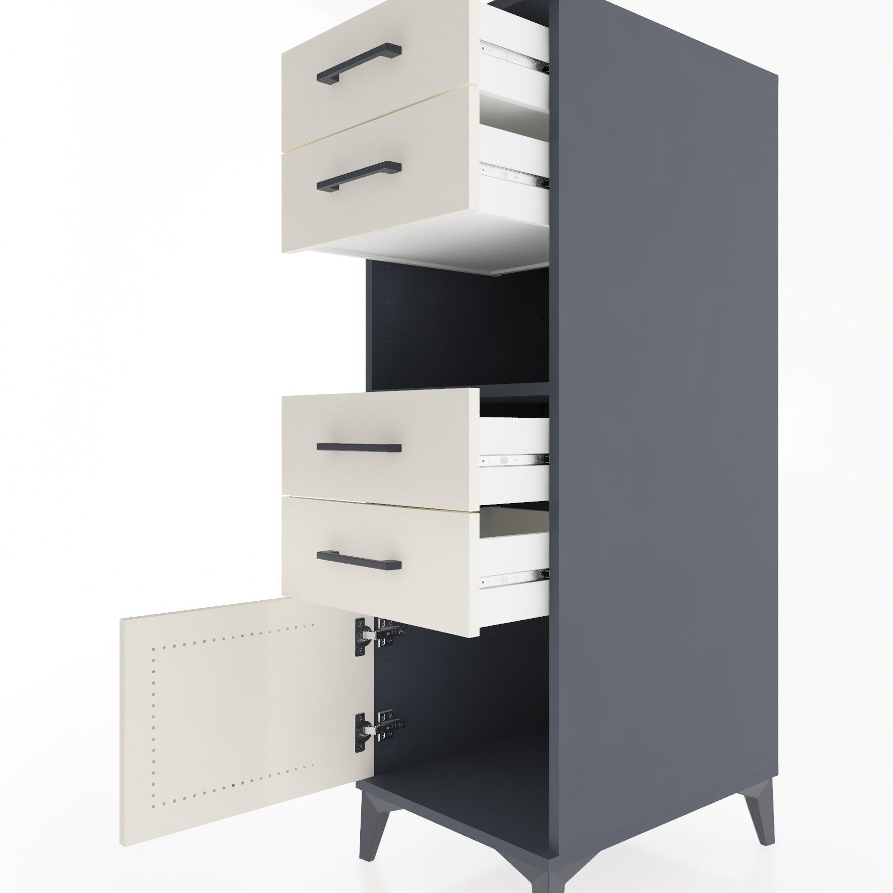 Woodntry Modular Cabinet Anthracite 44x30x122 cm Functional F7-2
