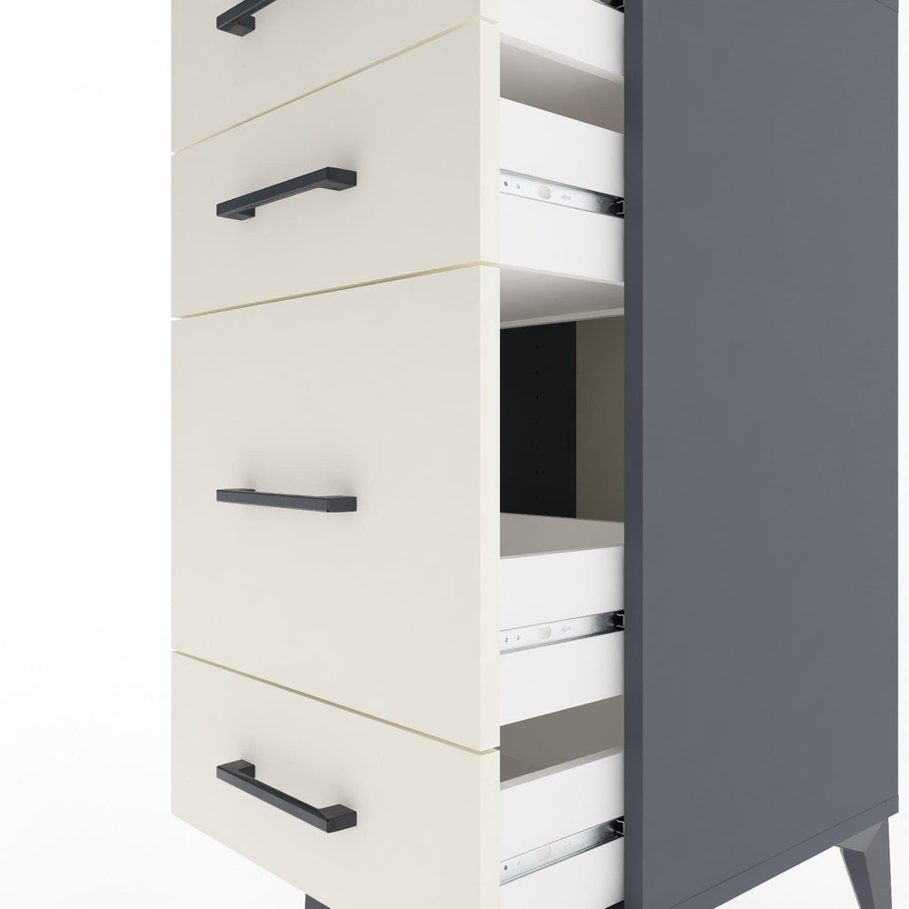 Woodntry Modular Nightstand Anthracite 44x44x84 cm Drawer C7-2