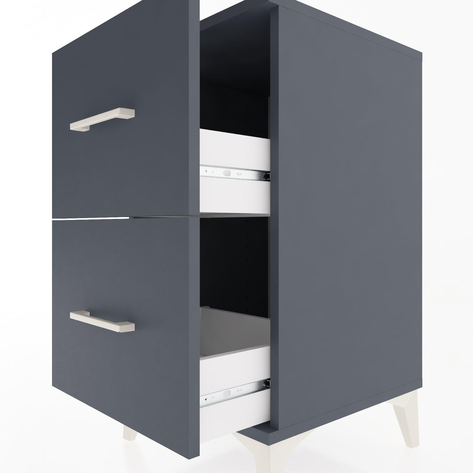 Woodntry Modular Nightstand Anthracite 44x44x68 cm Drawer C7-2