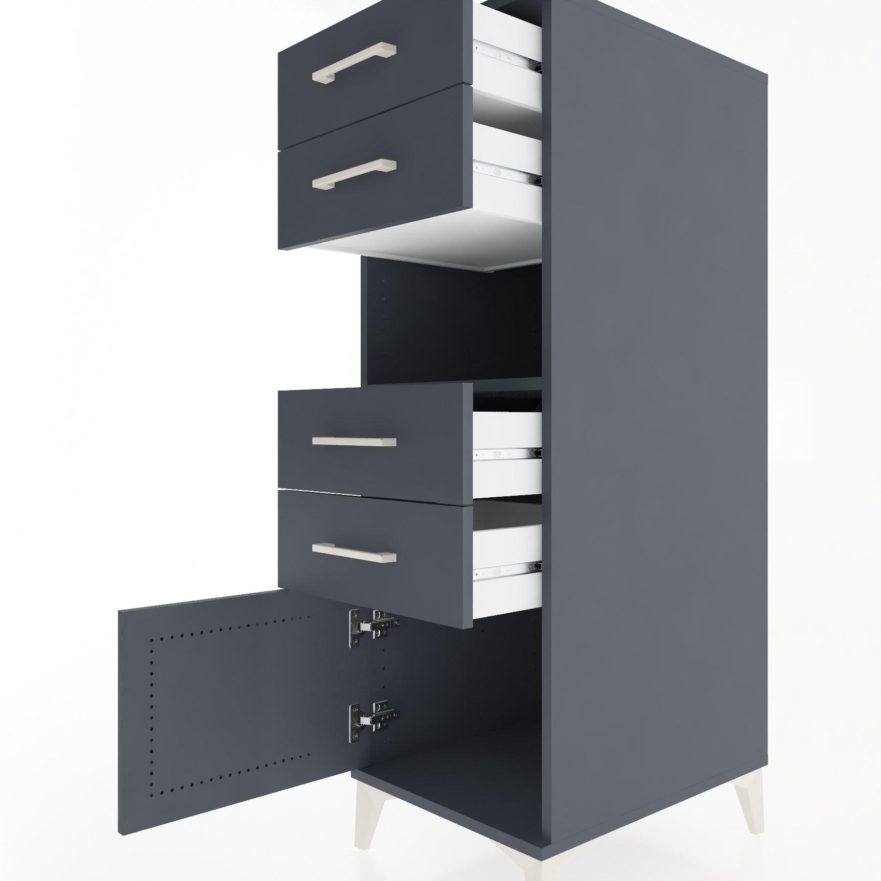 Woodntry Modular Cabinet Anthracite 44x30x122 cm Functional F7-2
