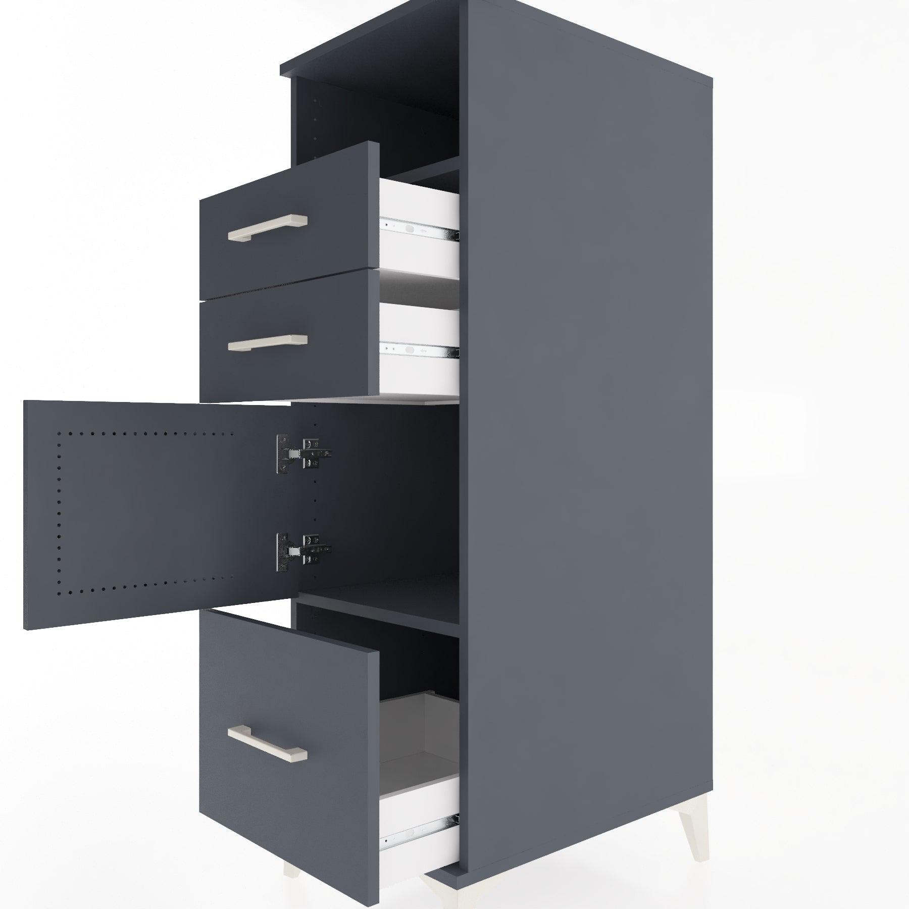 Woodntry Modular Cabinet Anthracite 44x59x122 cm Functional F107-2