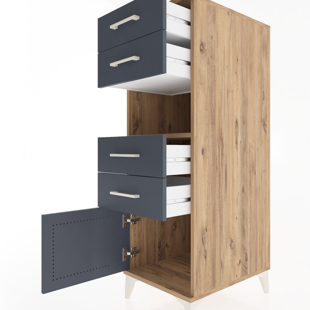 Woodntry Modular Cabinet Pine 44x30x122 cm Functional F7-3