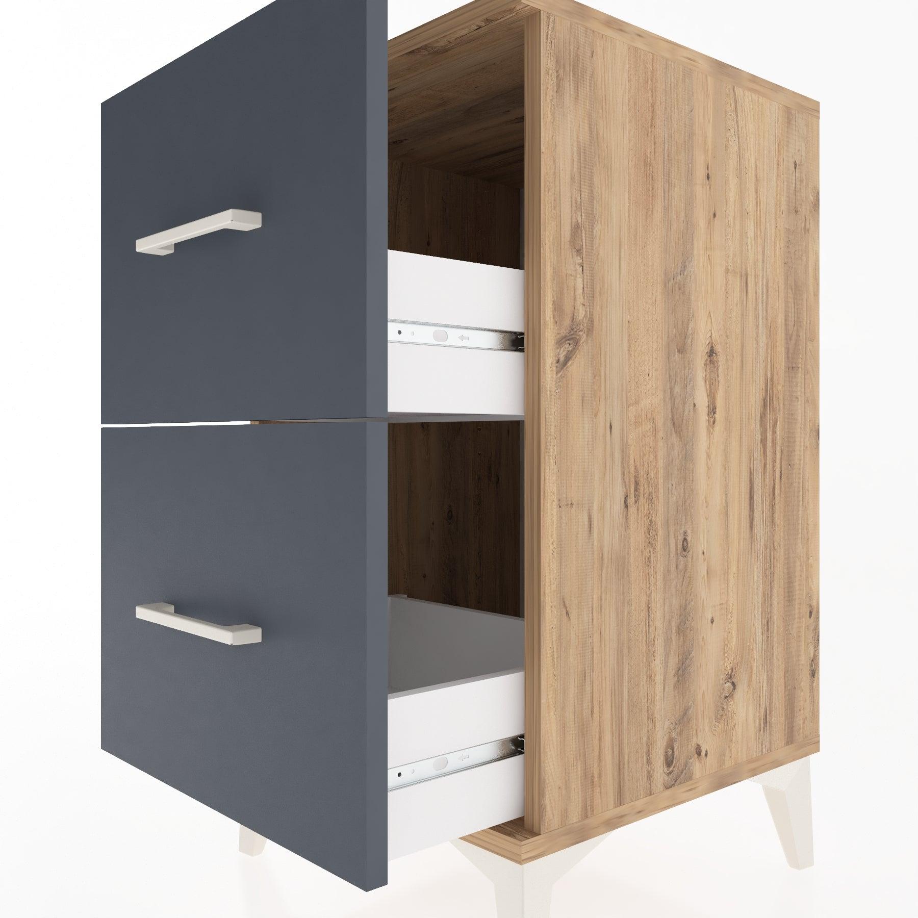 Woodntry Modular Nightstand Pine 44x44x68 cm Drawer C7-3