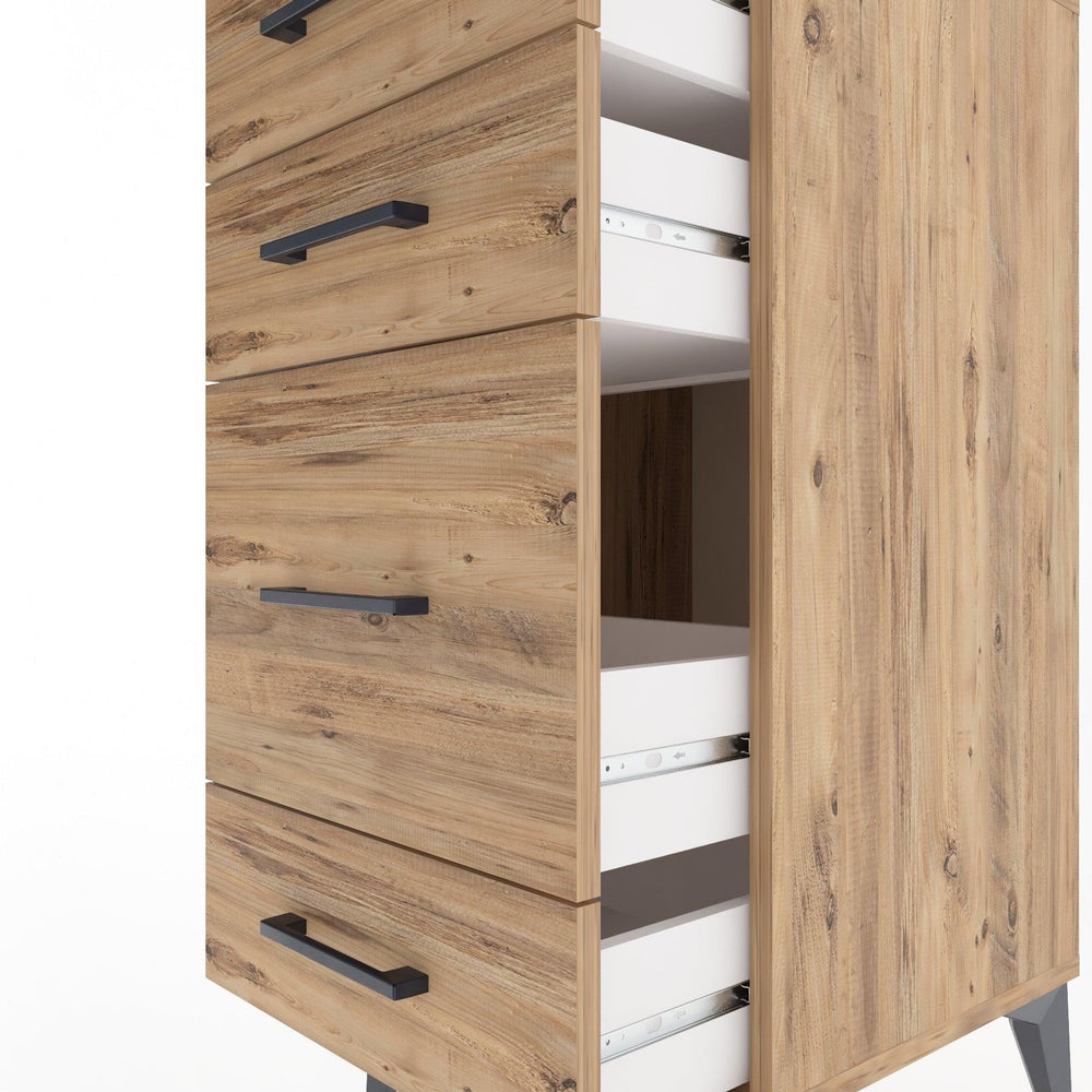 Woodntry Modüler Komodin Çam 44x44x84 cm Çekmeceli C7-3