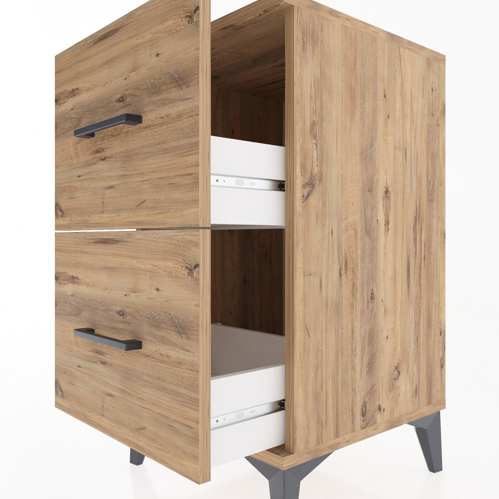 Woodntry Modüler Komodin Çam 44x44x68 cm Çekmeceli C7-3