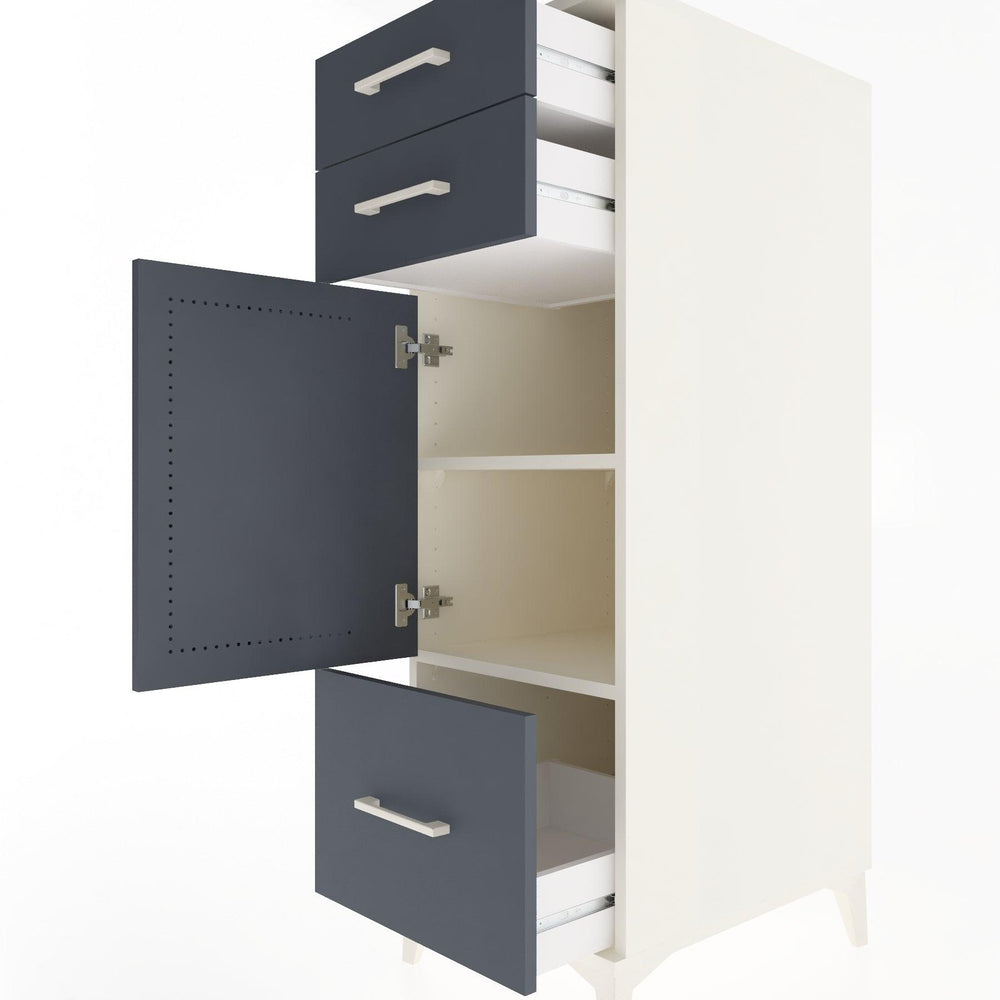 Woodntry Modular Cabinet Moonstone 44x30x122 cm with Doors and Drawers KC8-1