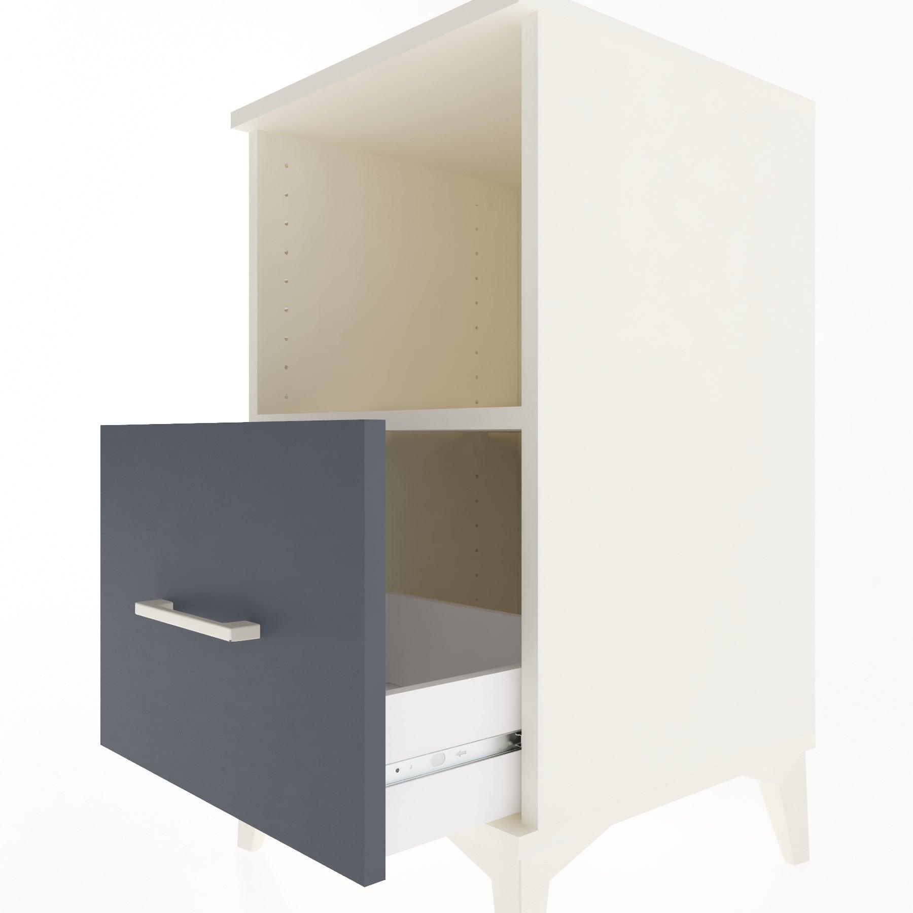 Woodntry Modular Nightstand Moonstone 44x44x68 cm with Drawer and Shelf CR8-1