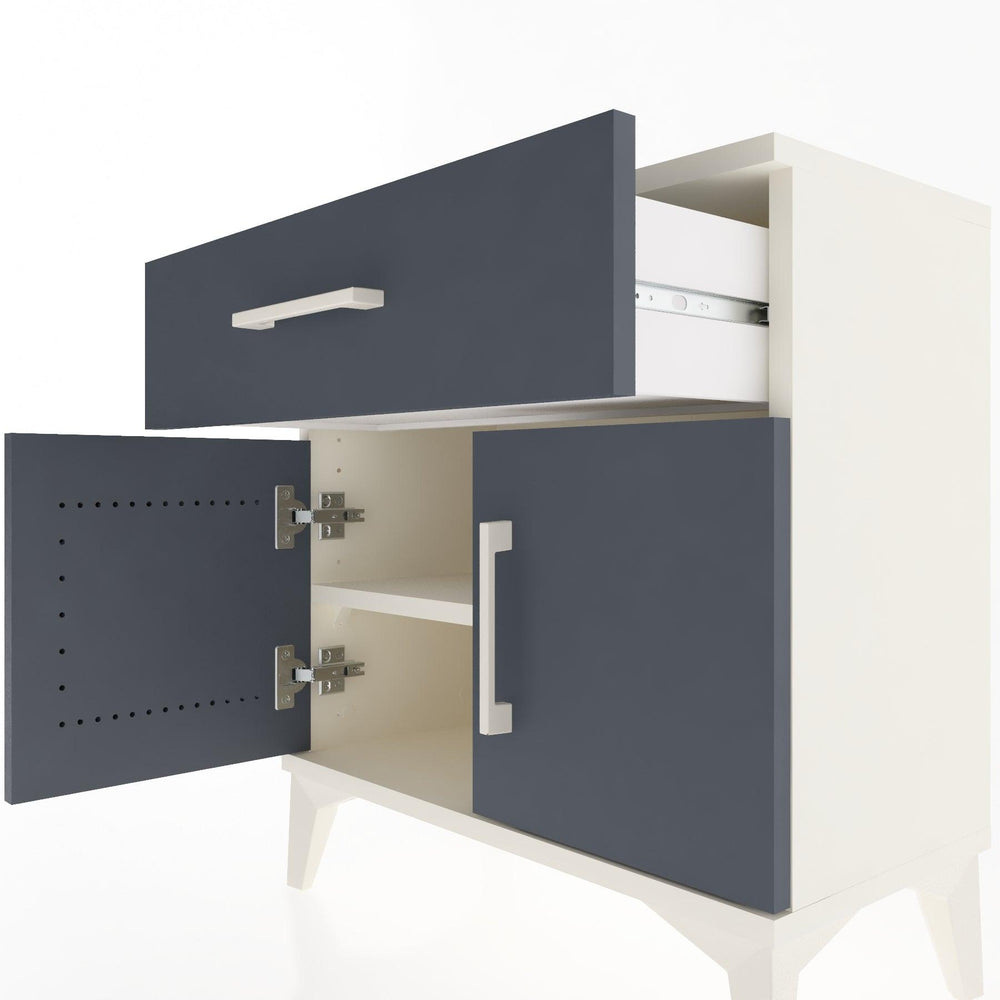 Woodntry Modular Nightstand Moonstone 60x30x52 cm with Cover and Drawer KC8-1