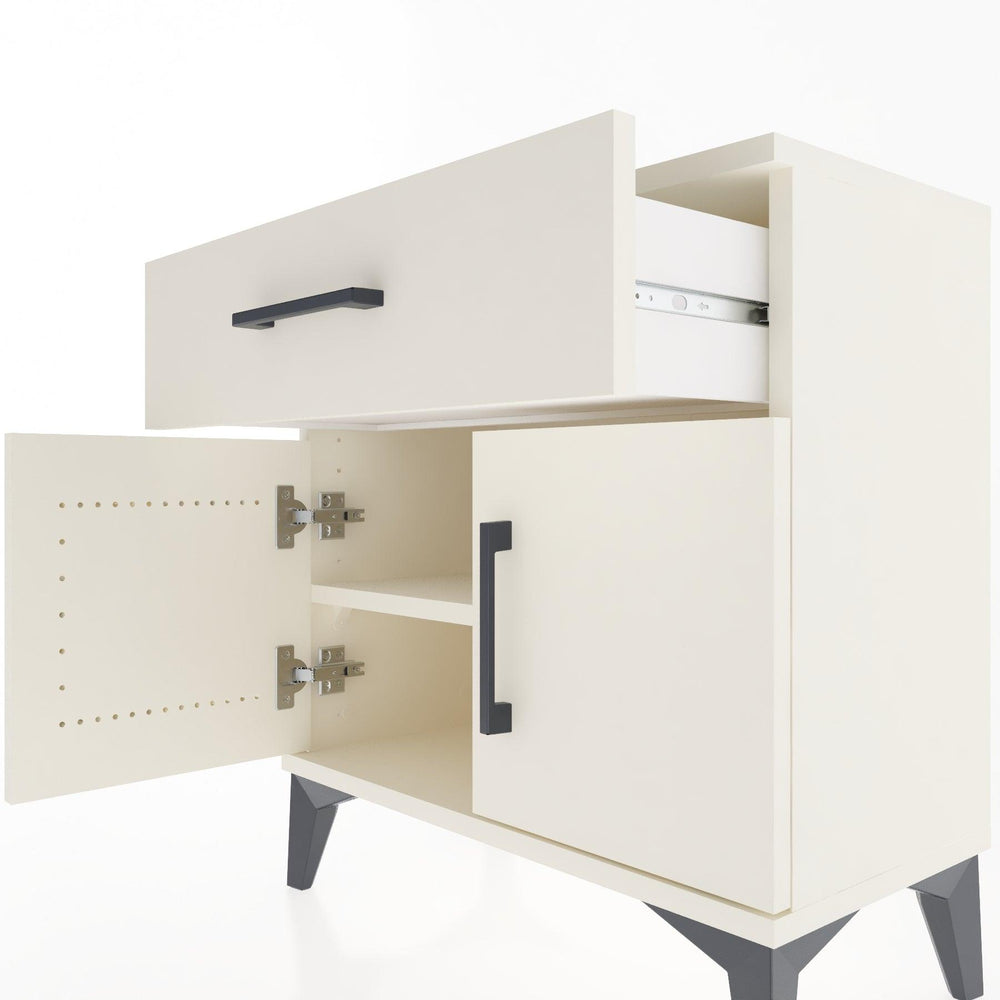 Woodntry Modular Nightstand Moonstone 60x30x52 cm with Cover and Drawer KC8-1