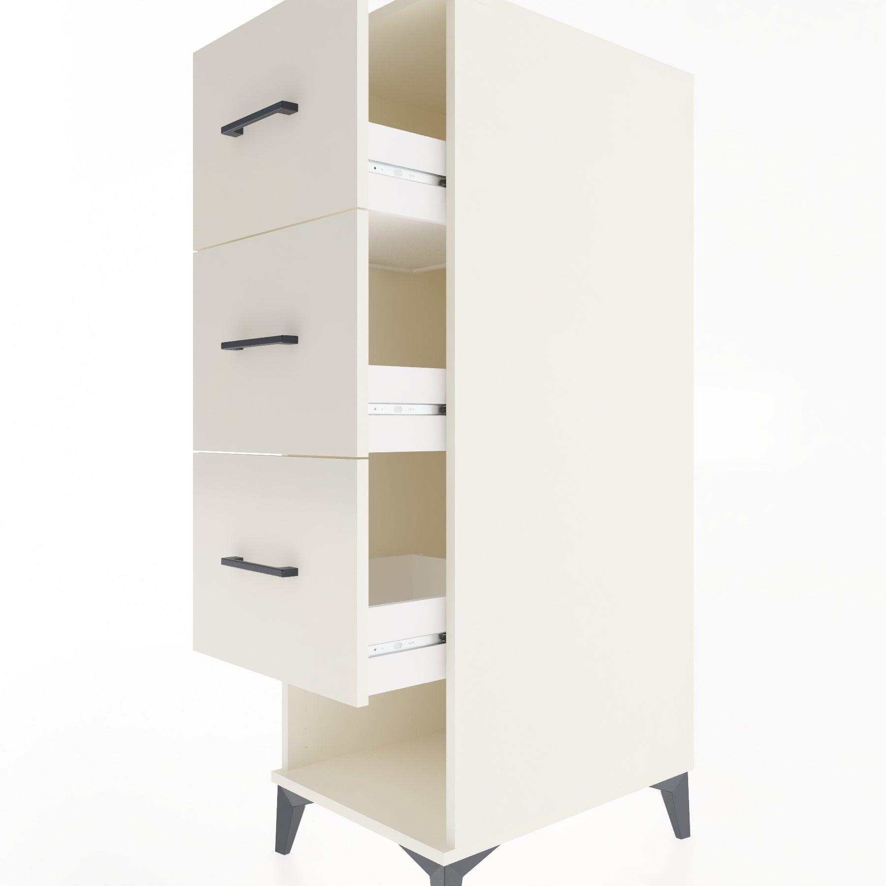 Woodntry Modular Cabinet Moonstone 44x59x122 cm with Drawers and Shelves CR108-1