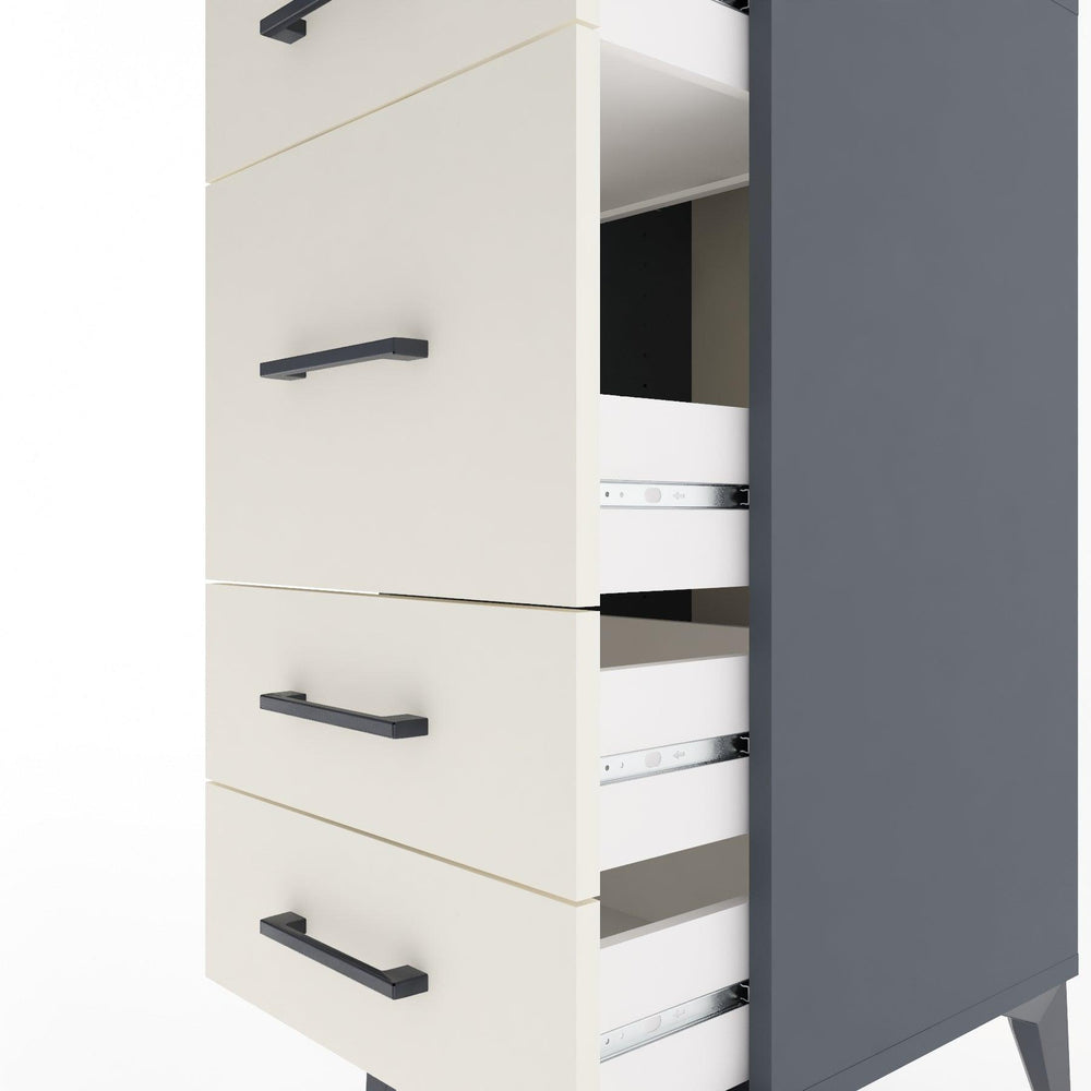 Woodntry Modular Nightstand Anthracite 44x44x84 cm Drawer C8-2