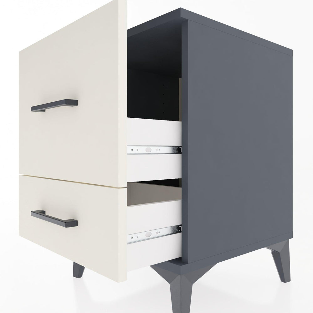 Woodntry Modular Nightstand Anthracite 44x44x52 cm Drawer C8-2