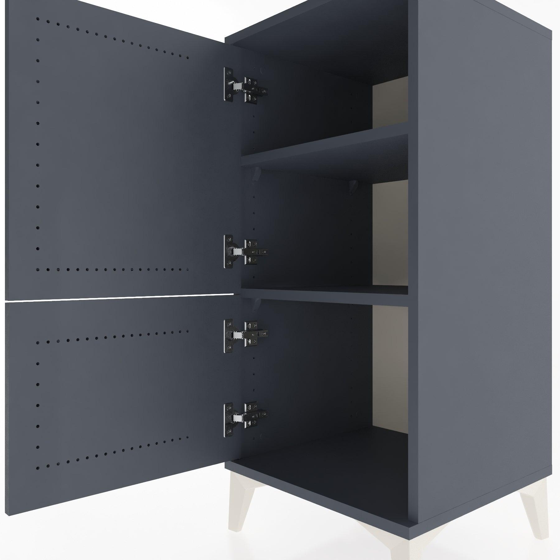 Woodntry Modular Nightstand Anthracite 44x44x84 cm with Lid K30-2