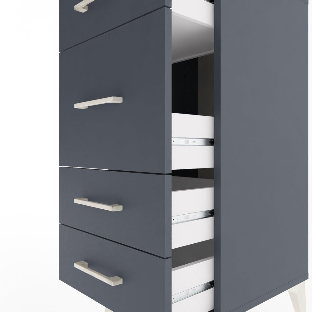 Woodntry Modular Nightstand Anthracite 44x44x84 cm Drawer C8-2