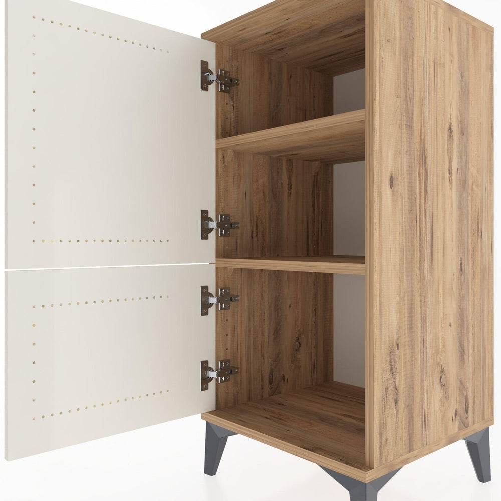 Woodntry Modular Nightstand Pine 44x44x84 cm With Cover K30-3