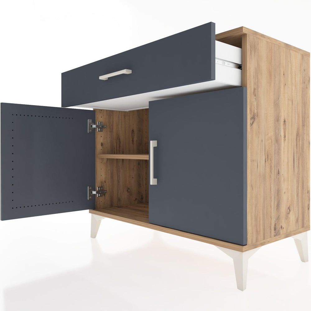 Woodntry Modüler Şifonyer Çam 88x44x68 cm Kapaklı ve Çekmeceli KC8-3