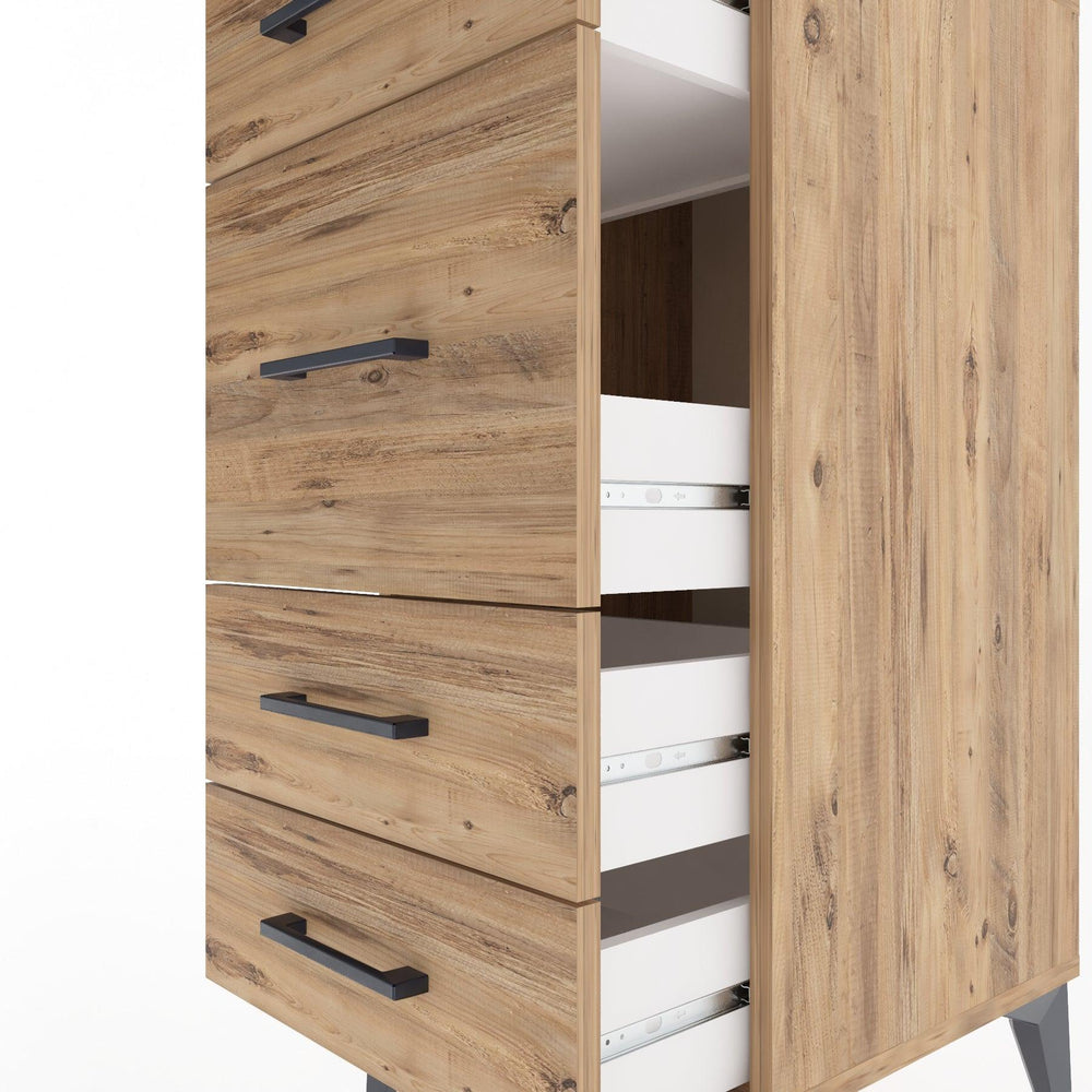 Woodntry Modular Nightstand Pine 44x44x84 cm Drawer C8-3