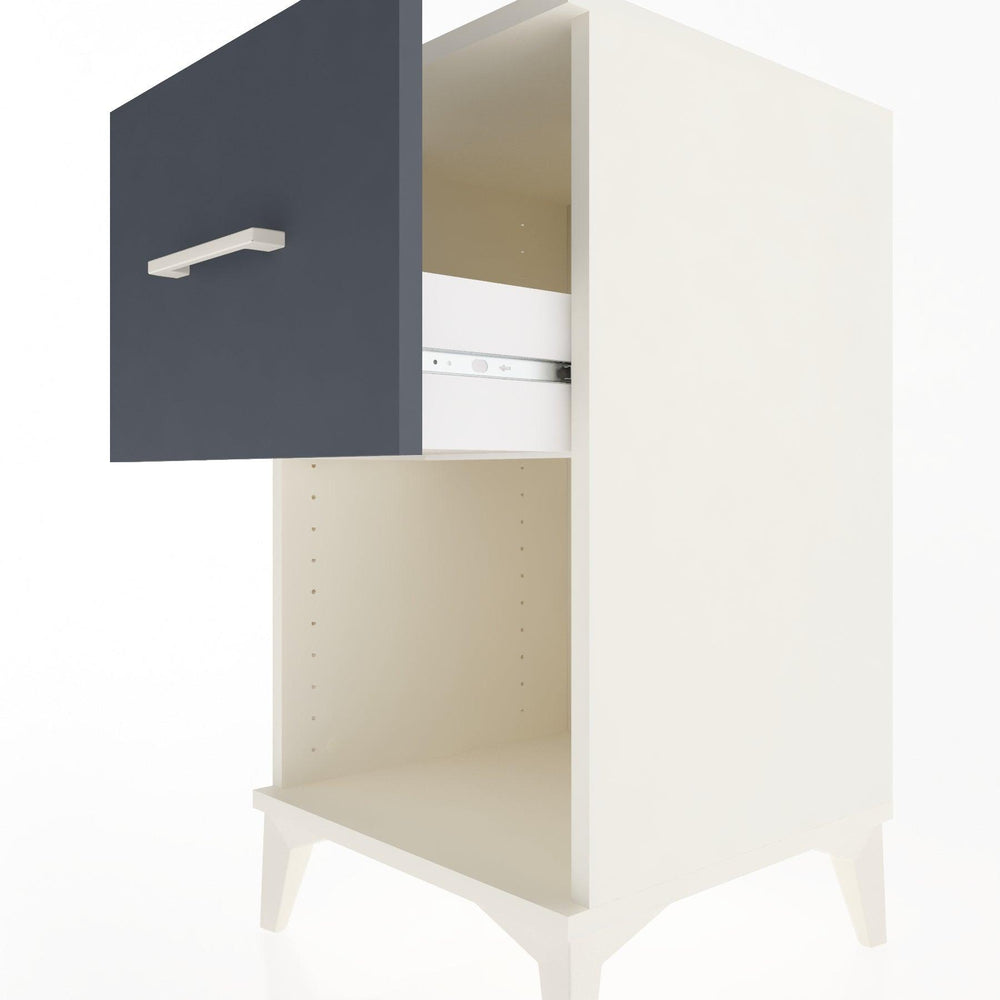 Woodntry Modular Nightstand Moonstone 44x44x68 cm with Drawer and Shelf CR9-1