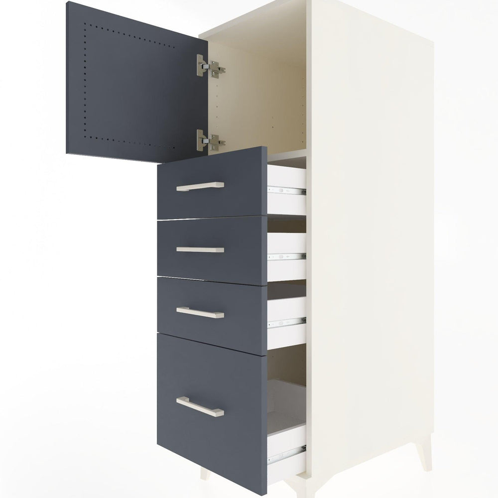 Woodntry Modüler Dolap Aytaşı 44x59x122 cm Kapaklı ve Çekmeceli KC9-1