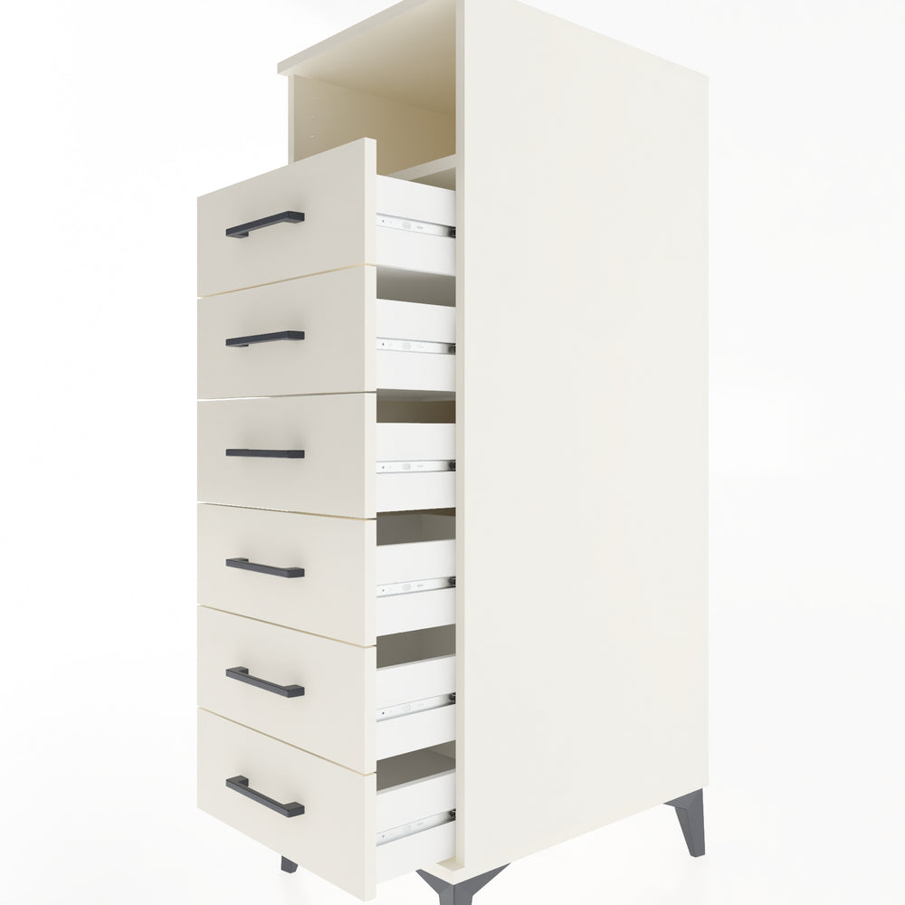 Woodntry Modular Cabinet Moonstone 44x59x122 cm with Drawers and Shelves CR59-1