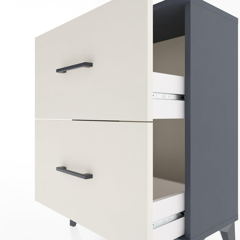 Woodntry Modular Nightstand Anthracite 60x30x68 cm Drawer C9-2