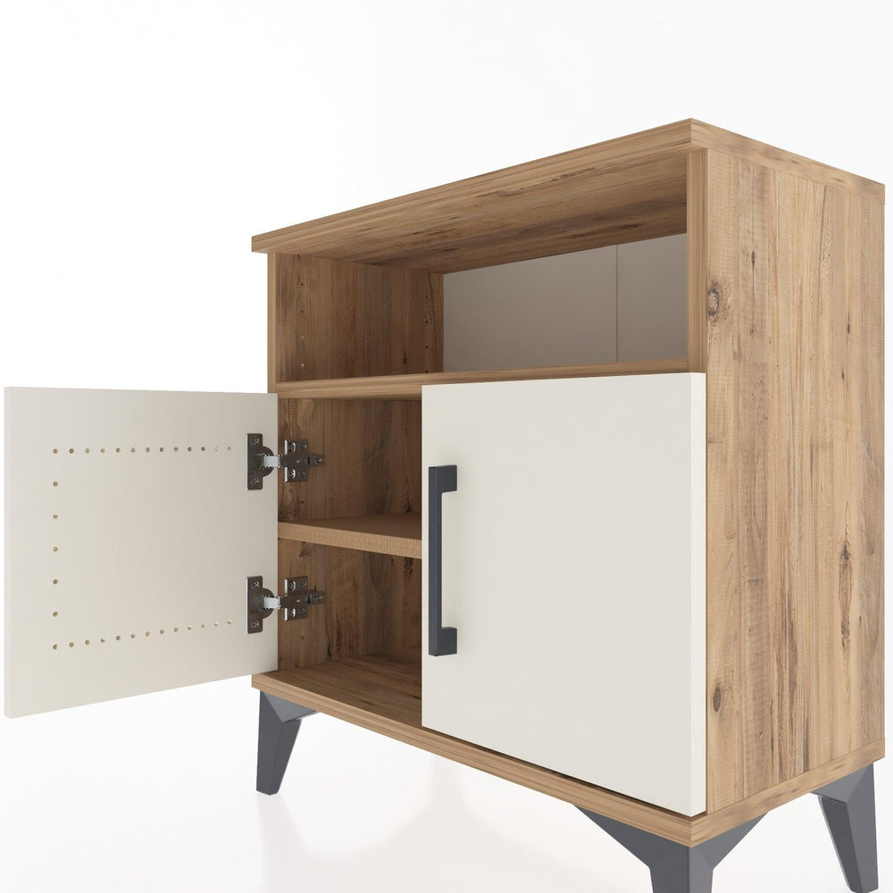 Woodntry Modular Nightstand Pine 60x30x52 cm with Cover and Shelf KR9-3