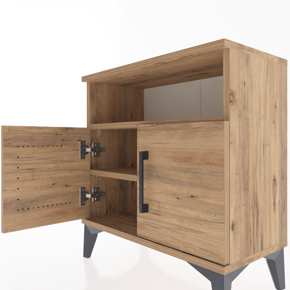 Woodntry Modular Nightstand Pine 60x30x52 cm with Cover and Shelf KR9-3