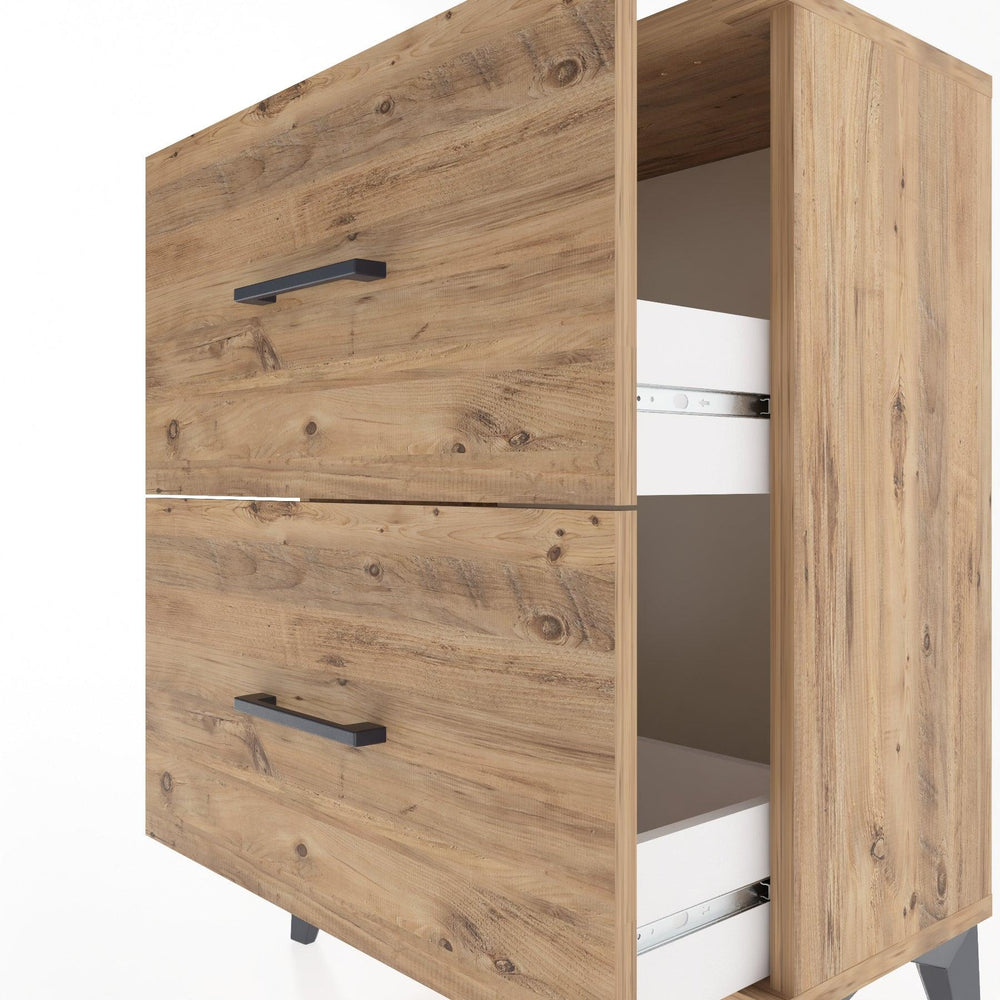 Woodntry Modüler Komodin Çam 60x30x68 cm Çekmeceli C9-3