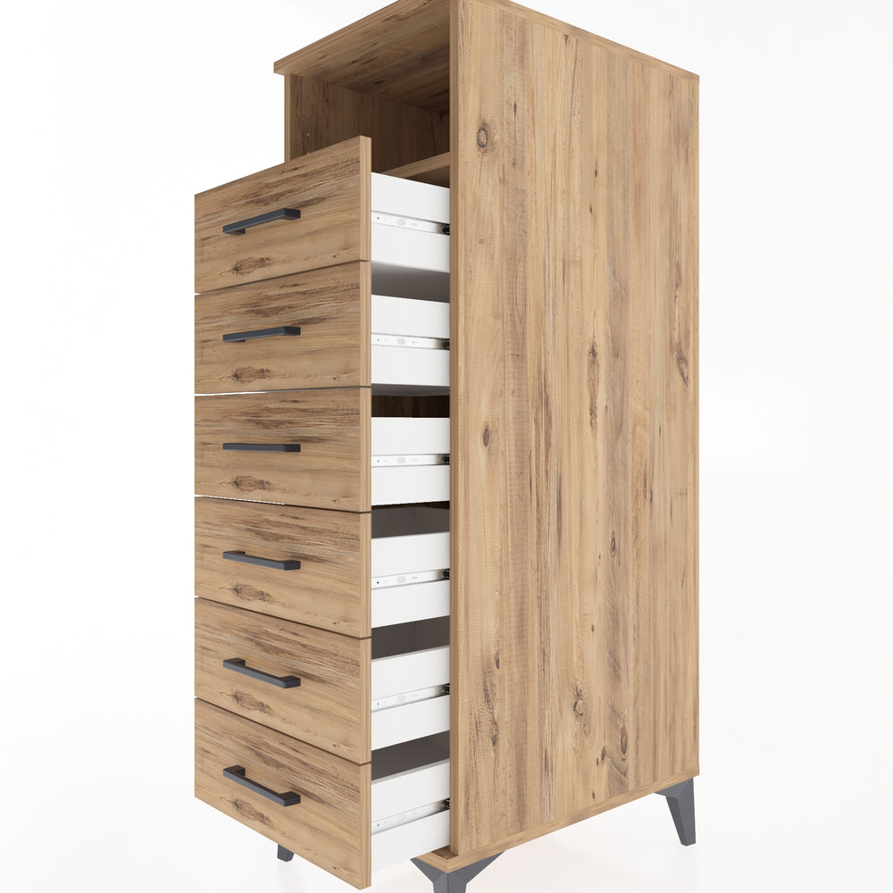 Woodntry Modular Cabinet Pine 44x59x122 cm with Drawers and Shelves CR59-3