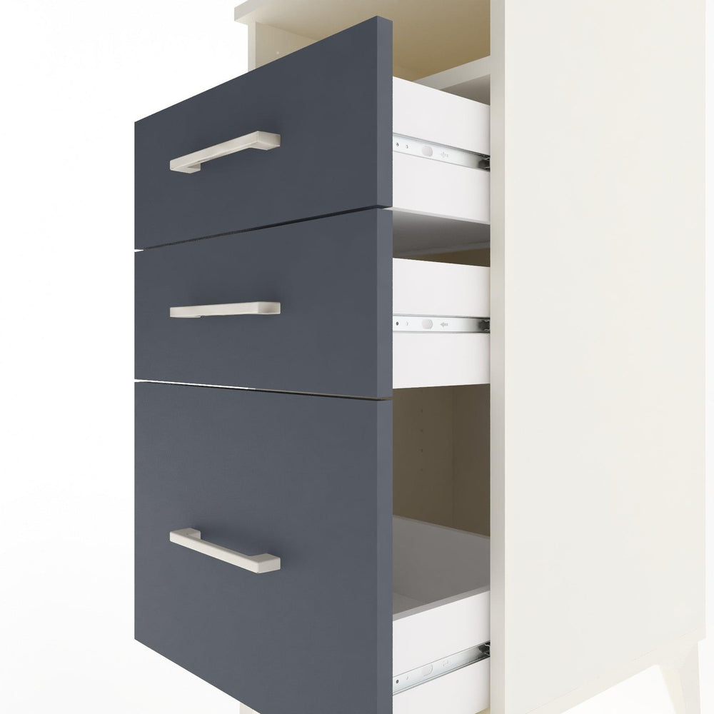 Woodntry Modular Nightstand Moonstone 44x44x84 cm with Drawer and Shelf CR10-1