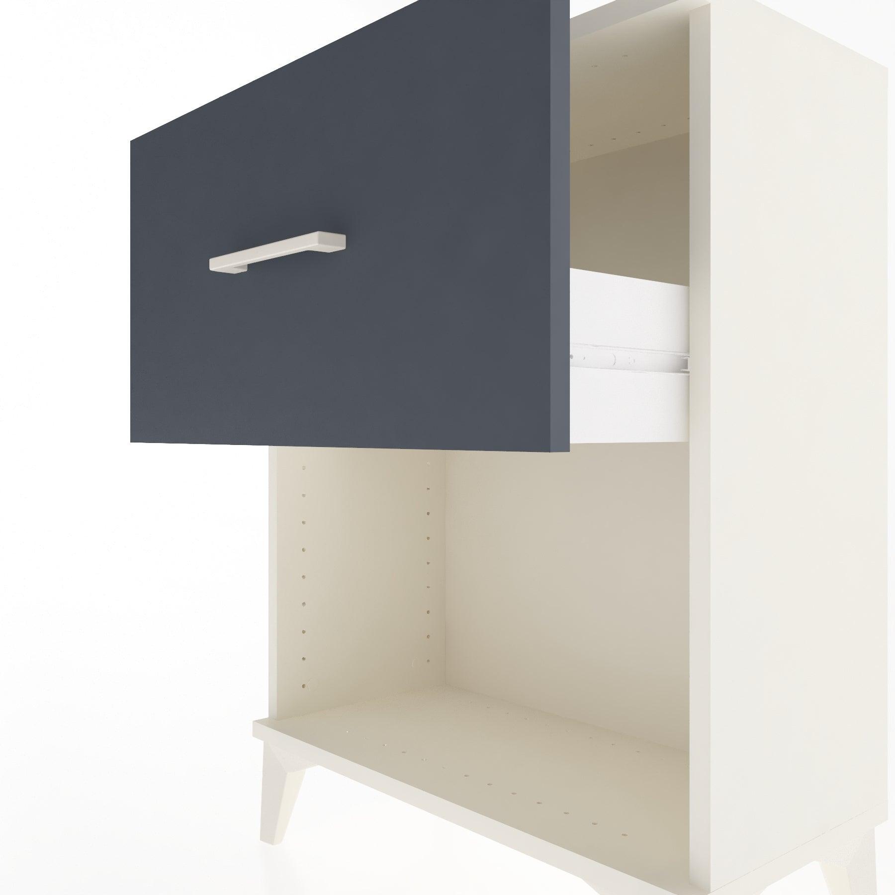 Woodntry Modular Nightstand Moonstone 60x30x68 cm with Drawer and Shelf CR10-1