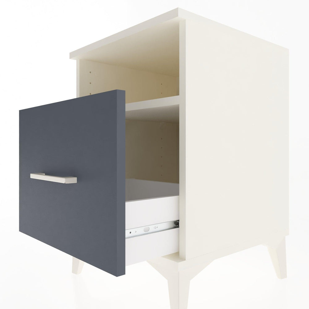 Woodntry Modular Nightstand Moonstone 44x44x52 cm with Drawer and Shelf CR10-1