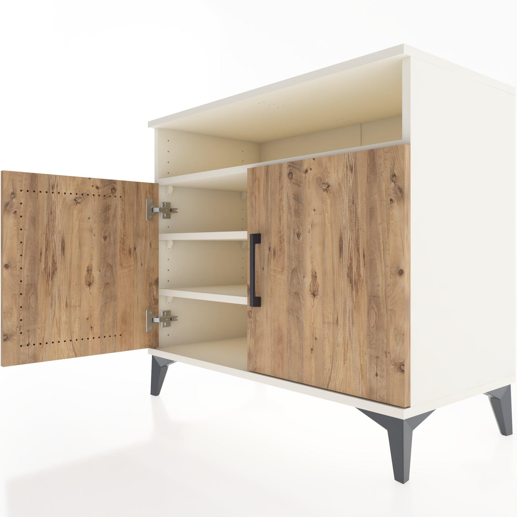 Woodntry Modüler Şifonyer Aytaşı 88x44x68 cm Kapaklı ve Raflı KR10-1