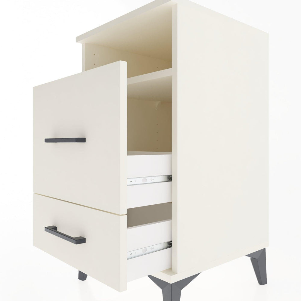 Woodntry Modüler Komodin Aytaşı 44x44x68 cm Çekmeceli ve Raflı CR10-1