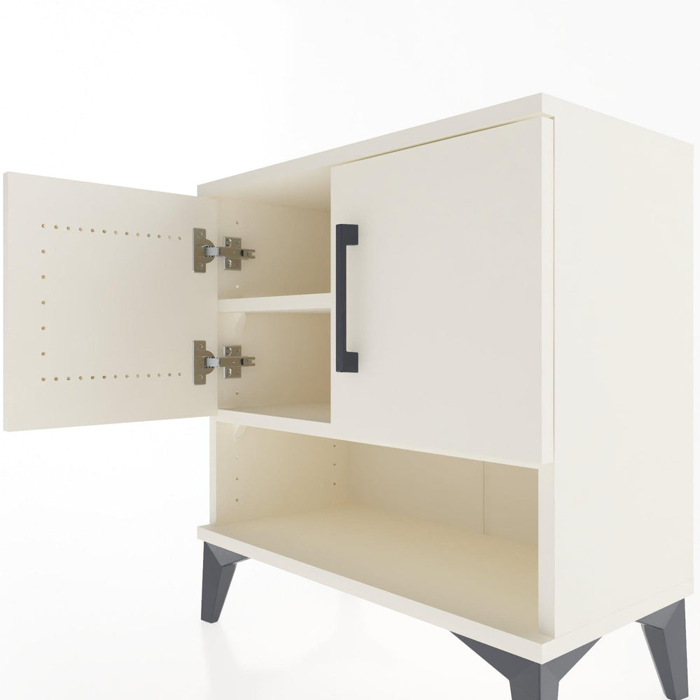 Woodntry Modular Nightstand Moonstone 60x30x52 cm with Cover and Shelf KR10-1