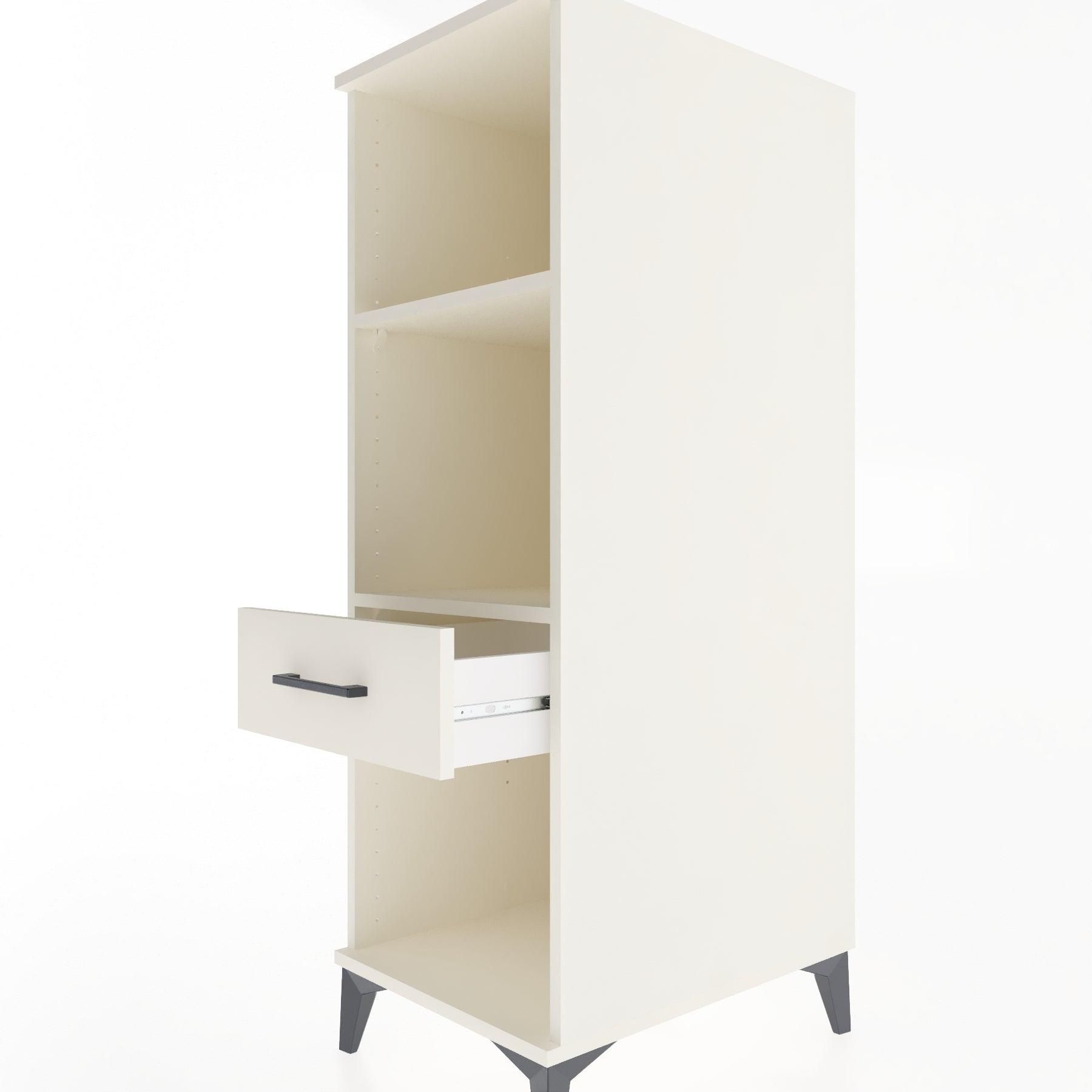 Woodntry Modular Cabinet Moonstone 44x59x122 cm with Drawers and Shelves CR110-1