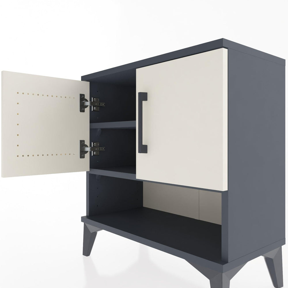 Woodntry Modular Nightstand Anthracite 60x30x52 cm with Cover and Shelf KR10-2