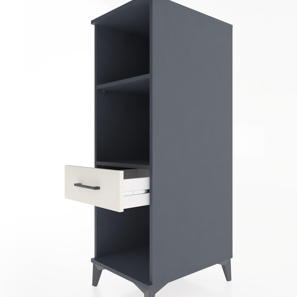 Woodntry Modular Cabinet Anthracite 44x30x122 cm with Drawers and Shelves CR110-2