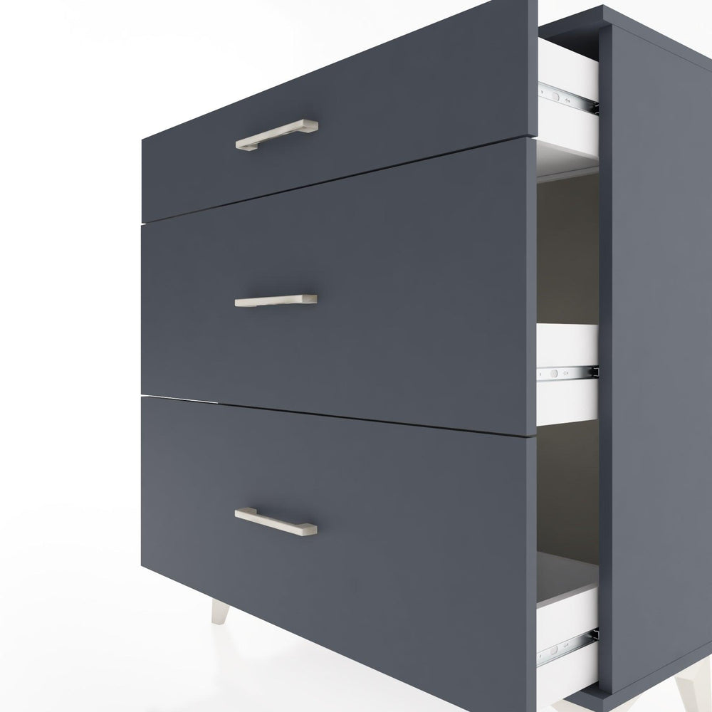 Woodntry Modüler Şifonyer Antrasit 88x30x84 cm Çekmeceli C10-2