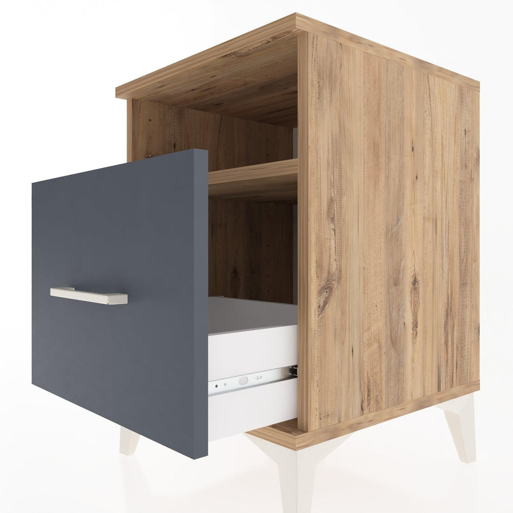 Woodntry Modular Nightstand Pine 44x44x52 cm with Drawers and Shelves CR10-3