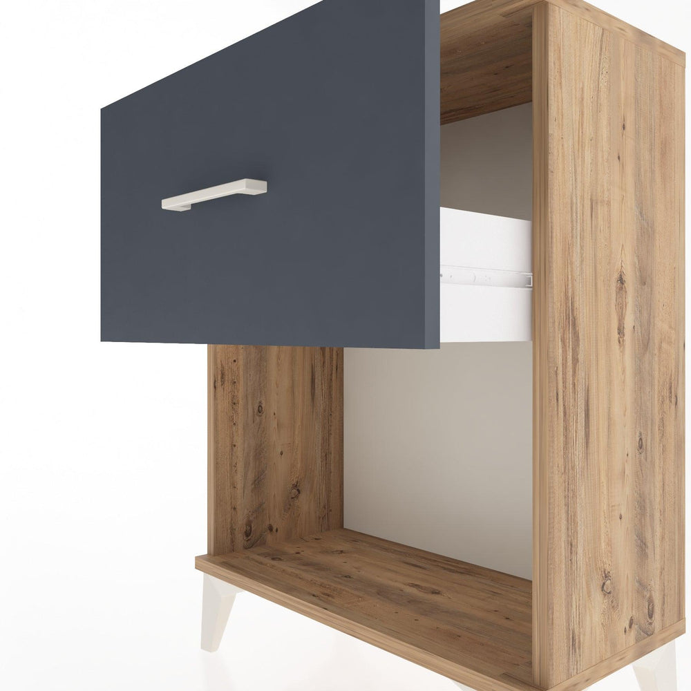 Woodntry Modular Nightstand Pine 60x30x68 cm with Drawers and Shelves CR10-3