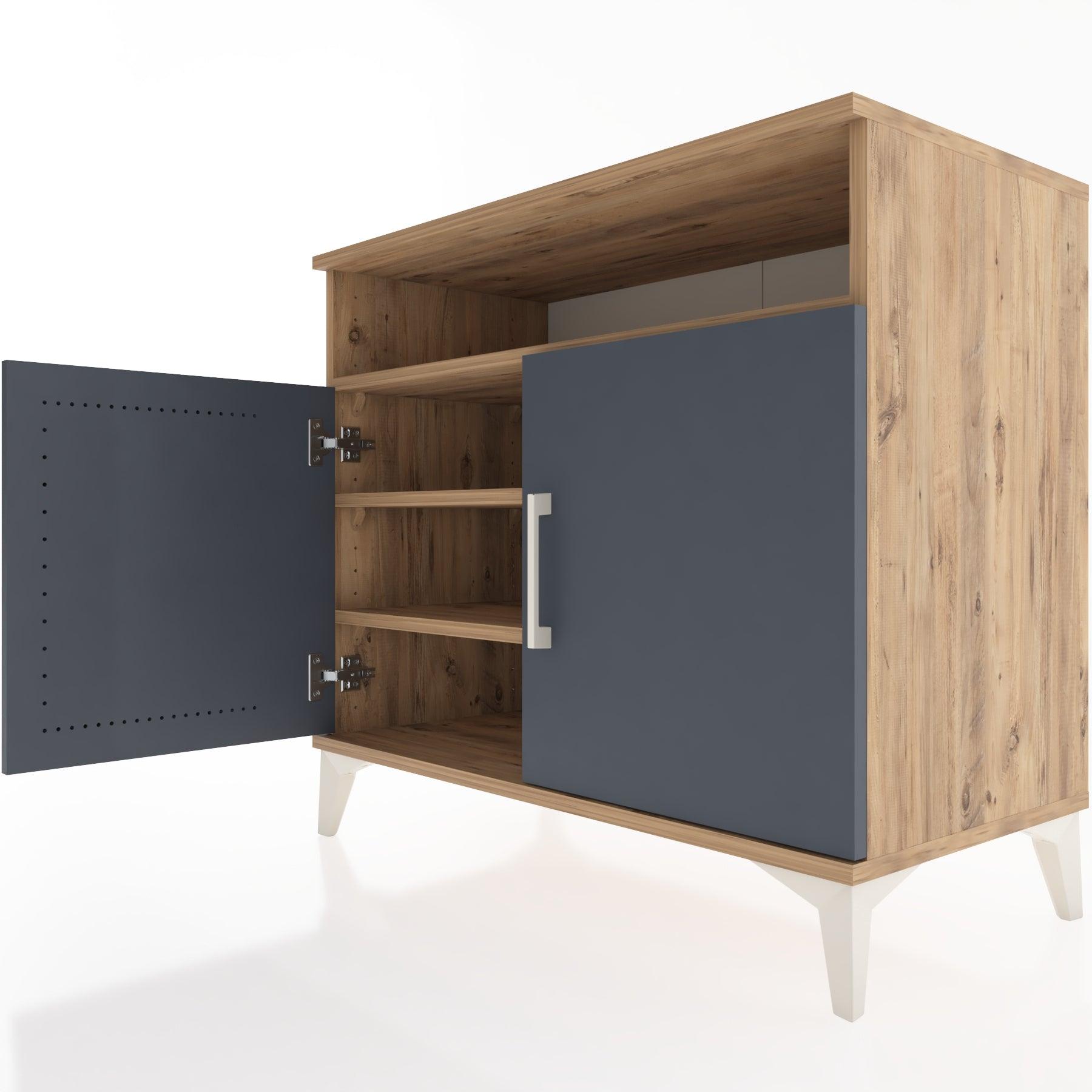Woodntry Modüler Şifonyer Çam 88x44x68 cm Kapaklı ve Raflı KR10-3