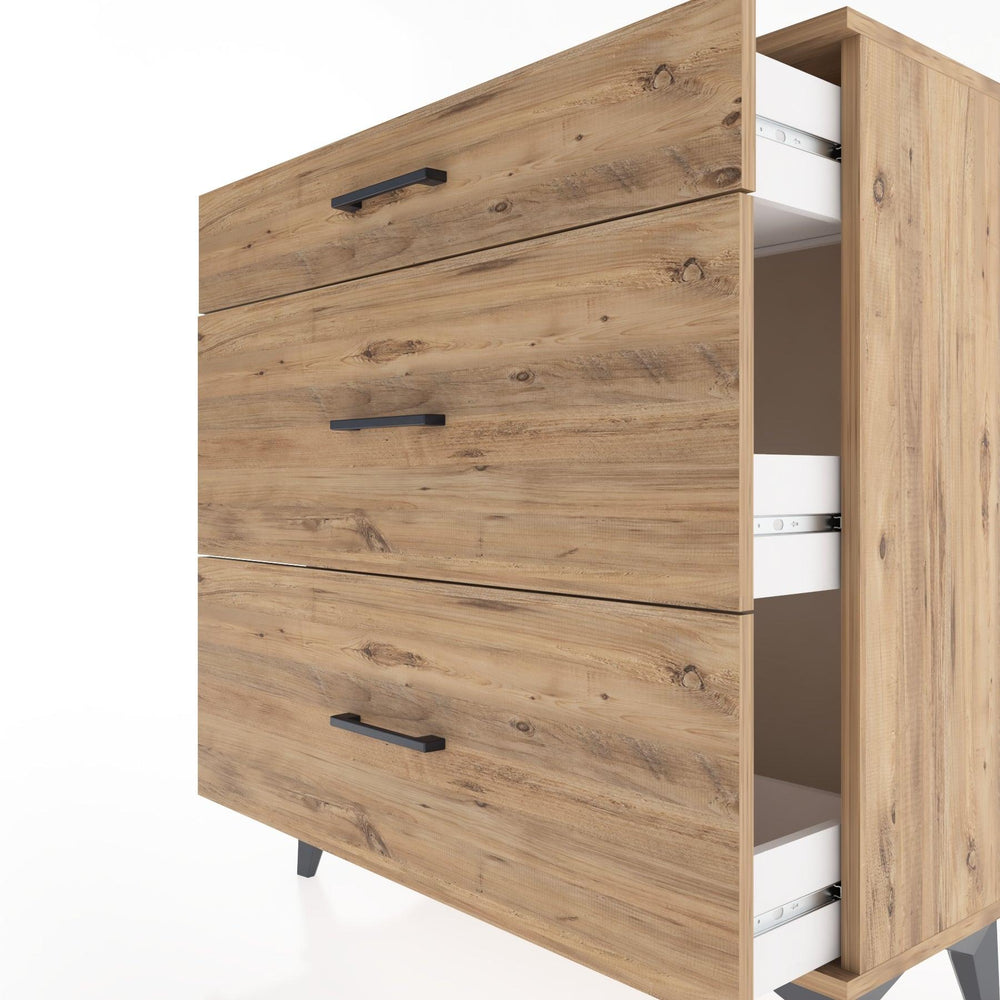 Woodntry Modüler Şifonyer Çam 88x30x84 cm Çekmeceli C10-3