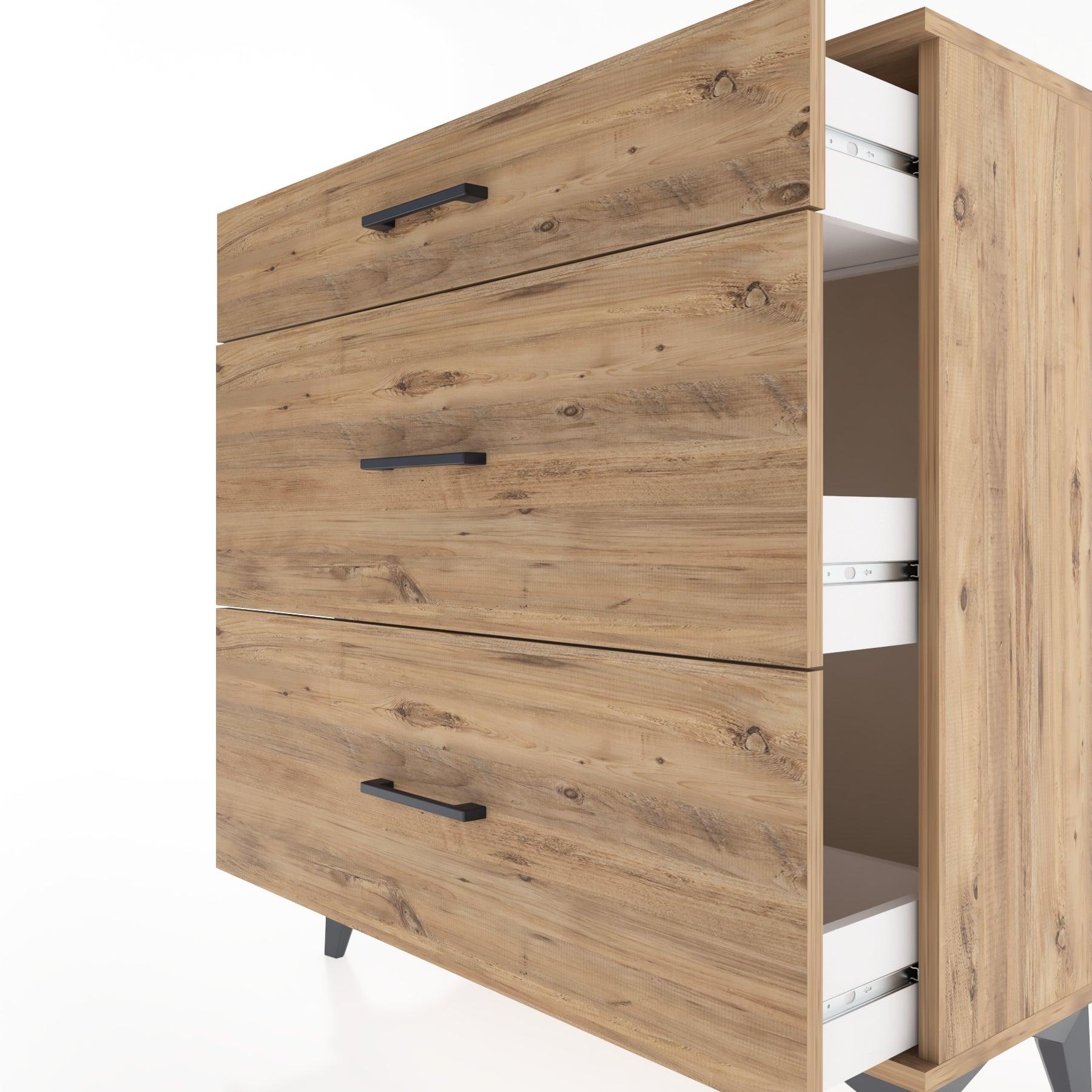 Woodntry Modular Dresser Pine 88x30x84 cm Drawer C10-3