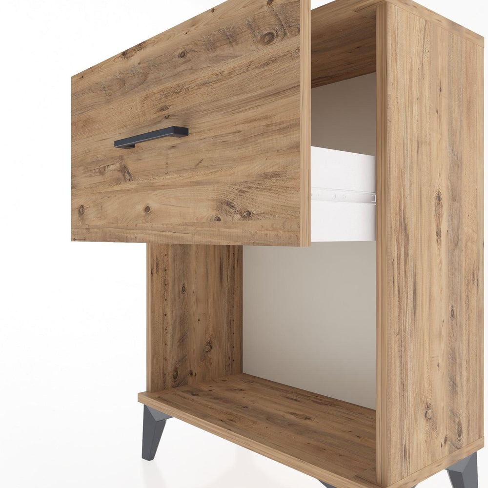 Woodntry Modular Nightstand Pine 60x30x68 cm with Drawers and Shelves CR10-3
