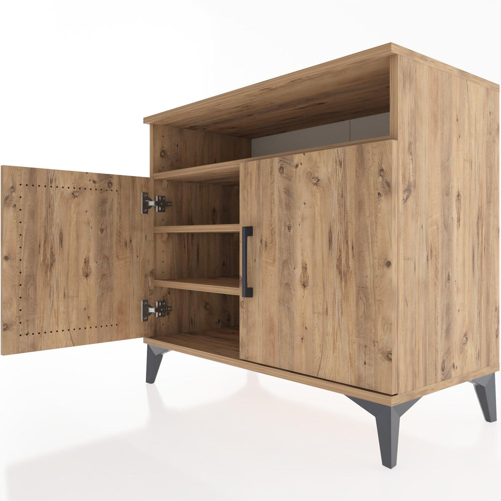 Woodntry Modüler Şifonyer Çam 88x44x68 cm Kapaklı ve Raflı KR10-3