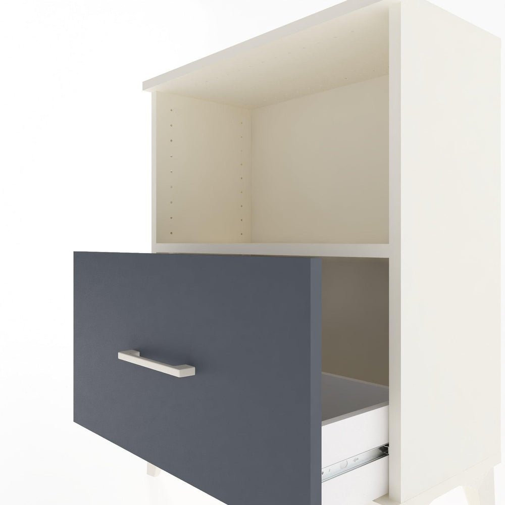 Woodntry Modular Nightstand Moonstone 60x30x68 cm with Drawer and Shelf CR11-1