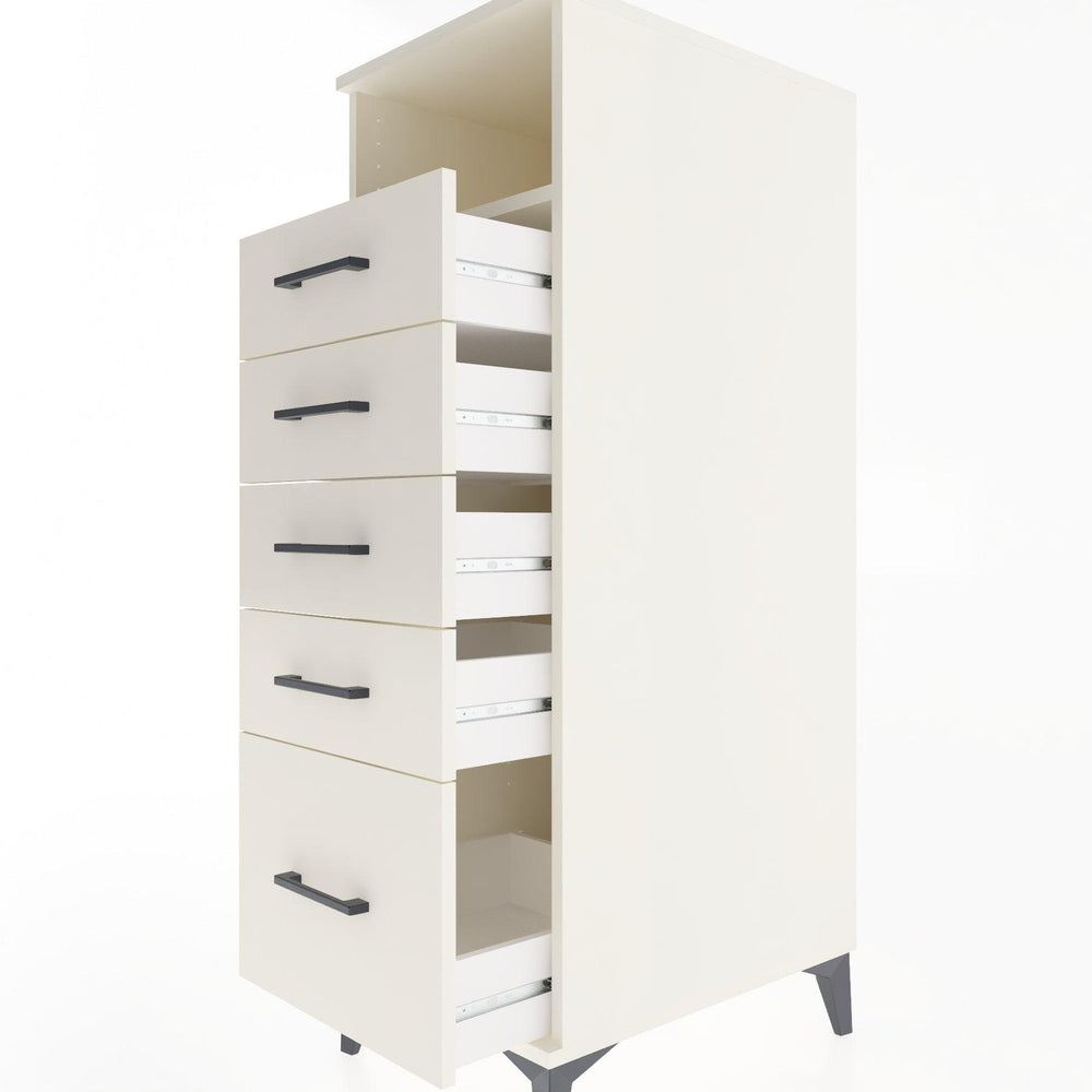 Woodntry Modular Cabinet Moonstone 44x59x122 cm with Drawers and Shelves CR111-1
