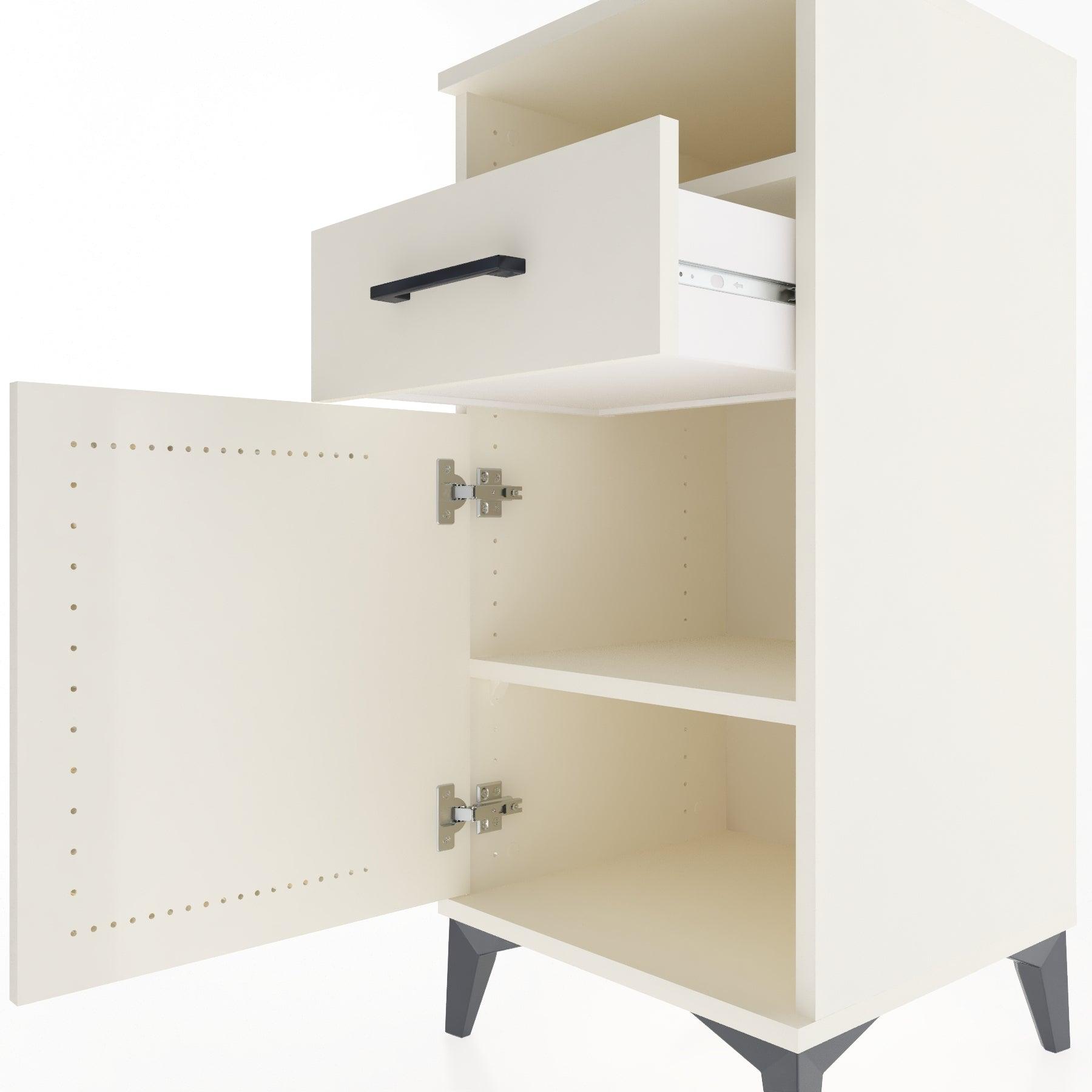 Woodntry Modular Nightstand Moonstone 44x44x84 cm Functional F33-1