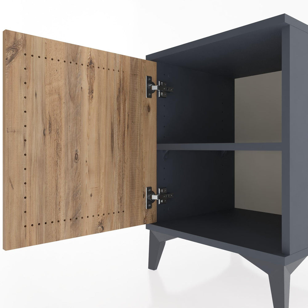 Woodntry Modular Nightstand Anthracite 44x44x52 cm Lidded K11-2